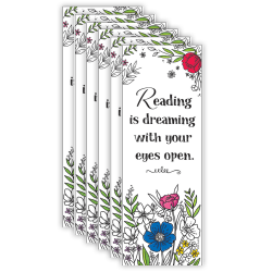 Creative Teaching Press Bookmarks, 2-1/2" x 7", Bright Blooms, 30 Per Pack, Set Of 6 Packs