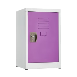 Alpine AdirOffice 1-Tier Steel Locker, 24"H x 15"W x 15"D, Purple