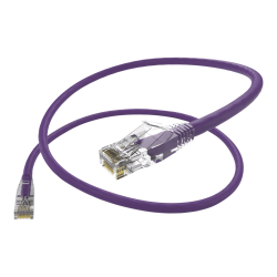 Unirise UNC Group Clearfit - Patch cable - RJ-45 (M) to RJ-45 (M) - 30 ft - UTP - CAT 6 - snagless, stranded - purple