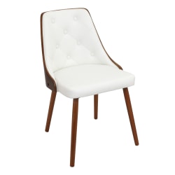 LumiSource Gianna Chair, Walnut/White
