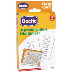 Dactic Multiplication Flashcards, 5" x 3-7/16", All Ages, Set Of 56 Flashcards