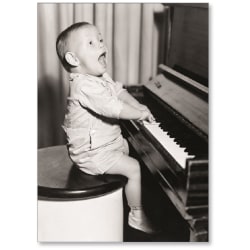 Viabella Birthday Greeting Card With Envelope, Baby Piano, 5" x 7"