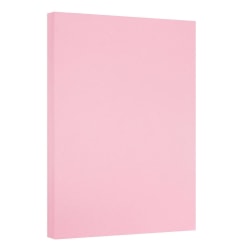 JAM Paper® Vellum Bristol Card Stock, Pink, Ledger (11" x 17"), 67 Lb, Pack Of 250
