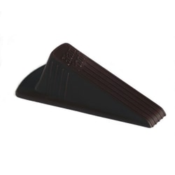 SKILCRAFT® Wedge-Style Doorstop, 1-1/4"H x 1-1/4"W x 4-3/4"D, Brown