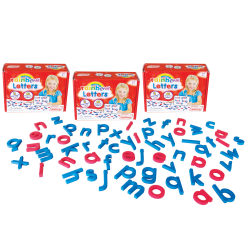 Junior Learning Magnetic Rainbow Letters, Red/Blue, Grades Pre-K To 2, 62 Letters Per Pack, Set Of 3 Packs