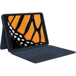Logitech Rugged Combo 3 Rugged Keyboard/Cover Case Apple iPad (8th Gen), iPad (7th Gen) Tablet, Blue