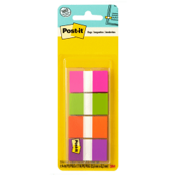 Post-it® Flags, .94 in. x 1.7 in., 8 Dispensers, 20 Flags/Dispenser, Assorted Colors, Back to School Supplies for Students, Flags for Textbooks