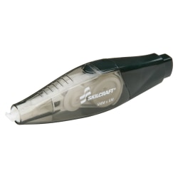 SKILCRAFT® Retractable Pen-Style Correction Tape, White Tape, Black/Translucent Body (AbilityOne 7510-01-614-3526 )
