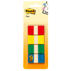 Post-it® Notes Flags, 1", Assorted Colors, 40 Flags Per Pad, Pack Of 4 Pads