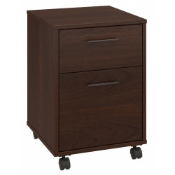 Bush Business Furniture Key West 15-3/4"D Vertical 2-Drawer Mobile File Cabinet, Bing Cherry, Delivery