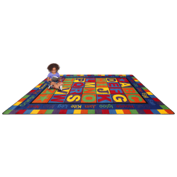 Flagship Carpets ABC Words Rug, 7' 6" x 12', Primary