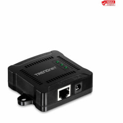 TRENDnet Gigabit PoE Splitter, 1 x Gigabit PoE Input Port, 1 x Gigabit Output Port, Up to 100m (328 ft), Supports 5V, 9V, 12V Devices, 802.3af PoE Compatible, PoE Powered, Black, TPE-104GS - Gigabit PoE Splitter