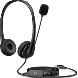 HP Stereo USB Headset G2 - Stereo - USB Type A - Wired - 64 Ohm - 20 Hz to 20 kHz - Over-the-head - Binaural - 428K6AA