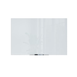 U Brands® Floating Non-Magnetic Glass Dry-Erase Board, 36" X 24", White Frosted Surface, Frameless, Actual Size 35" X 23" (2777U00-01)