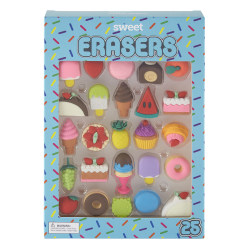 Office Depot® Brand Fun Erasers, Assorted Desserts, Pack Of 25 Erasers