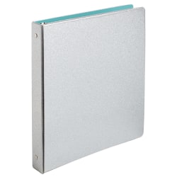 Office Depot® Brand Fashion 3-Ring Binder, 1" Round Rings, Silver Glitter