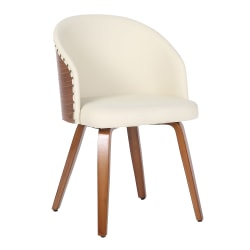 LumiSource Ahoy Side Chair, Cream/Walnut