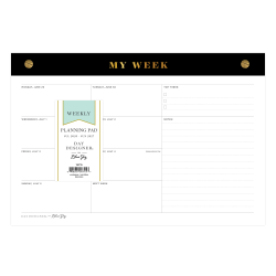 Planning Pad DD Black Matte 10x7.25 AY26-27 Weekly