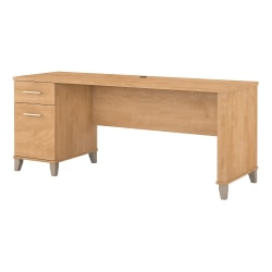 Bush Furniture Somerset Office 72"W Computer Desk With Drawers, Maple Cross, Standard Delivery