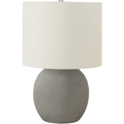 Monarch Specialties Pugh Table Lamp, 20"H, Ivory/Gray