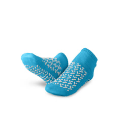 Medline Double-Tread Terrycloth Slippers, Large, Blue, Pack Of 48 Pairs