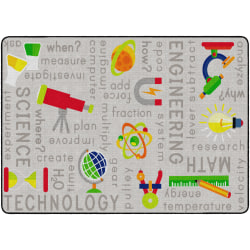 Flagship Carpets STEM Area Rug, 6'H x 8'4"W, Gray