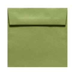 LUX Square Envelopes, 5 1/2" x 5 1/2", Gummed Seal, Avocado Green, Pack Of 50