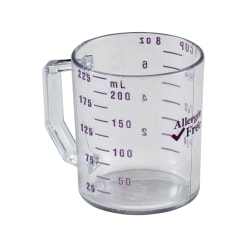 Cambro Camwear Measuring Cups, 8 Oz, Allergen-Free Purple, Pack Of 12 Cups