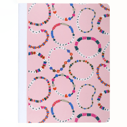 Top Flight Fashion Composition Book, 9-3/4" x 7-1/2", Wide Rule, 80 Sheets, Bracelet