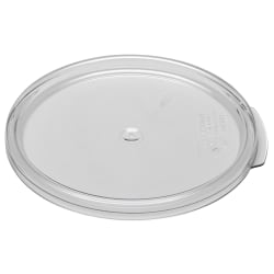 Cambro Camwear Round Food Storage Lids For 2- And 4-Qt Containers, Clear, Pack Of 12 Lids