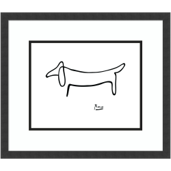 Amanti Art Le Chien (The Dog) by Pablo Picasso Wood Framed Wall Art Print, 22"W x 19"H, Black