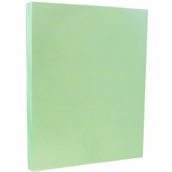 JAM Paper® Vellum Bristol Card Stock, Letter (8.5" x 11"), 110 lb, Green, Pack Of 100