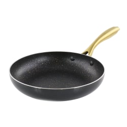 Gibson Home Ellsworth Aluminum Nonstick Frying Pan, 12", Black/Gold