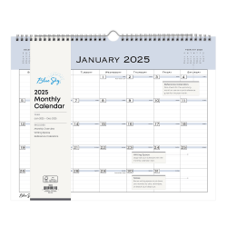 2025 Blue Sky Monthly Wall Calendar, 15" x 12", Passages, January 2025 To December 2025