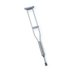 Medline Economy Aluminum Crutches, Child, Gray, Case Of 2 Pairs
