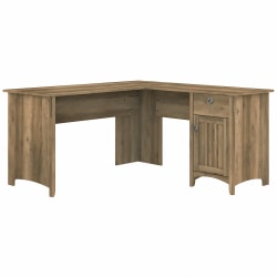 Bush Furniture® Salinas 60"W L-Shaped Corner Desk With Storage, Reclaimed Pine, Standard Delivery