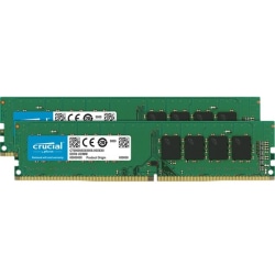 Crucial 16GB (2 x 8GB) DDR4 SDRAM Memory Kit - For Desktop PC - 16 GB (2 x 8GB) - DDR4-3200/PC4-25600 DDR4 SDRAM - 3200 MHz - CL22 - 1.20 V - Non-ECC - Unbuffered - 288-pin - DIMM - Lifetime Warranty