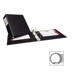 Avery® Economy 3-Ring Binder, 3" Round Rings, 42% Recycled, Black