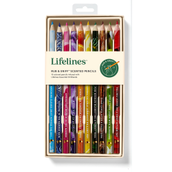 Lifelines Rub & Sniff Scented Colored Pencils, Assorted Colors, Pack Of 10 Pencils
