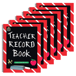 Teacher Created Resources Chalkboard Teacher Record Books, Pack Of 6 Books