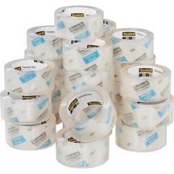 Scotch® Heavy Duty Shipping Packaging Tape- 36 Pack, 1.88" x 54.60 yds - 1.88" Width x 54.60 yd Length - 3" Core - Synthetic Rubber Resin - Rubber Resin Backing - 36 / Carton - Clear