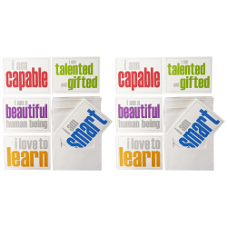 Inspired Minds Note Cards With Envelope, Self-Esteem Booster Set, 5-1/2" x 4-1/4", 10 Per Pack, Set Of 2 Packs
