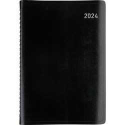 2024 Office Depot® Brand Weekly/Monthly Appointment Book, 5" x 8", Black, January to December 2024 , OD711300