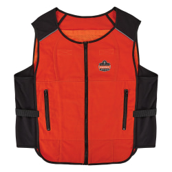 Ergodyne 6255 Lightweight Phase Change Cooling Vest, L/XL, Orange, Total Qty 1