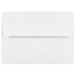 JAM Paper® Booklet Invitation Envelopes, A6, Gummed Seal, White, Pack Of 100 Envelopes