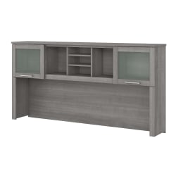 Bush Furniture Hutch For L-Shaped Desk, 72"W, Platinum Gray, Standard Delivery