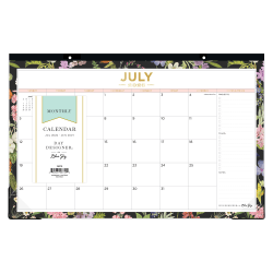 DESK PAD PLANNING CALENDAR DD BUTTERFLY GARDEN BLACK - 17X11 AY26-27 MONTHLY