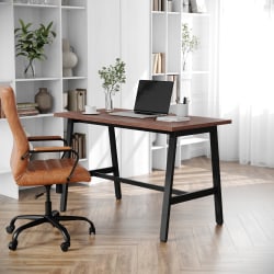 Flash Furniture Redmond Commercial 48x24 Conference Table, PVC Edging and Heavy Duty A-Frame Steel Base, Walnut - MTM4824WLTABF