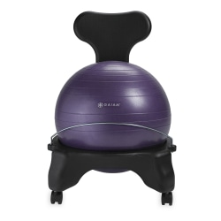 Gaiam Classic Balance Ball® Chair, Purple/Black