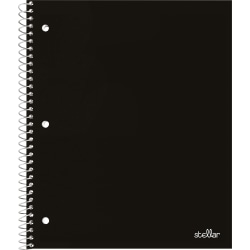 Office Depot® Brand Stellar Poly Notebook, 8-1/2" x 11", 1 Subject, Quadrille Ruled, 100 Sheets, Black